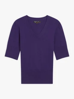 Purple Cotton Delha T-shirt<agnès b. Cheap