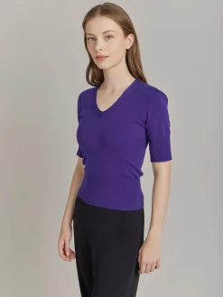 Purple Cotton Delha T-shirt<agnès b. Cheap