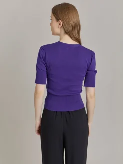 Purple Cotton Delha T-shirt<agnès b. Cheap