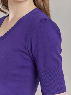 Purple Cotton Delha T-shirt<agnès b. Cheap
