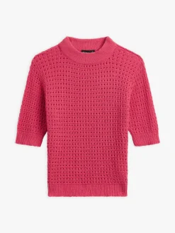 Red Cotton Biscotte Sweater<agnès b. Fashion