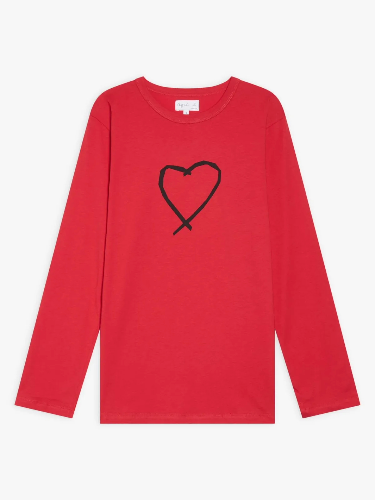 Red Cotton Cool "Sarajevo Heart" Logo T-shirt<agnès b. Online