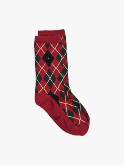 Red Cotton Glasgow Socks<agnès b. Cheap