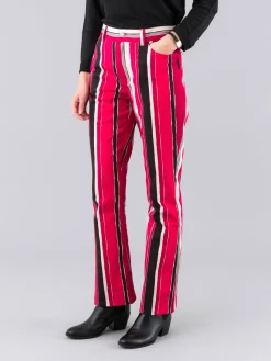 Red Cotton High-waisted Flared Jeans<agnès b. Flash Sale