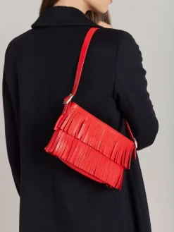 Red Leather Carmen Clutch<agnès b. Online