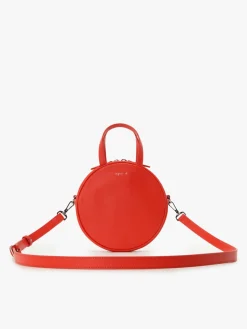 Red Round Leather Bag<agnès b. Cheap