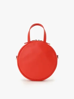 Red Round Leather Bag<agnès b. Cheap