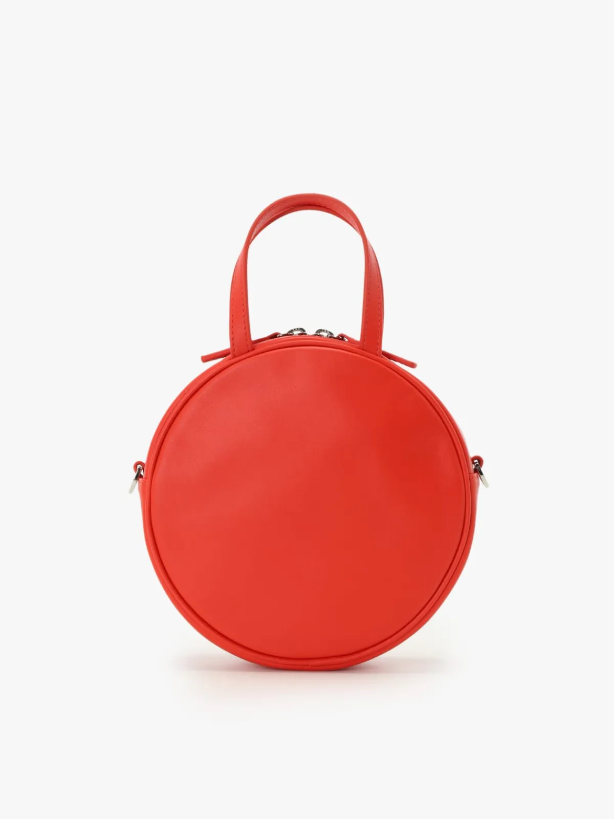 Red Round Leather Bag<agnès b. Cheap