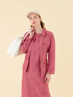 Red Sleeveless Linen Dress<agnès b. Best Sale