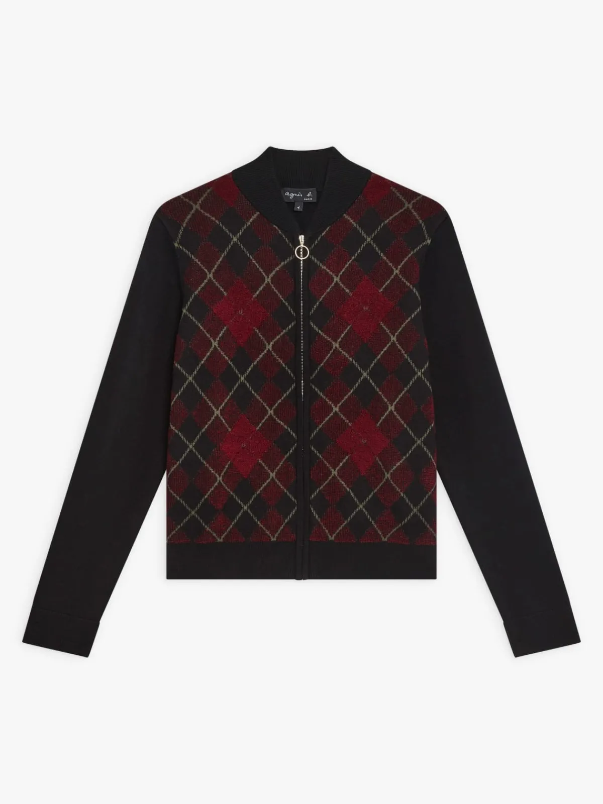 Red Wool Jacquard Class Jacket<agnès b. Discount