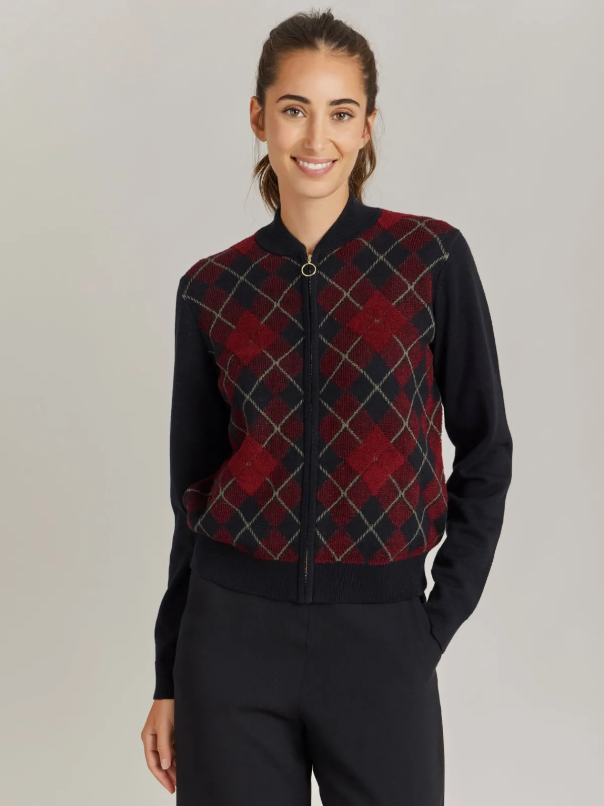 Red Wool Jacquard Class Jacket<agnès b. Discount