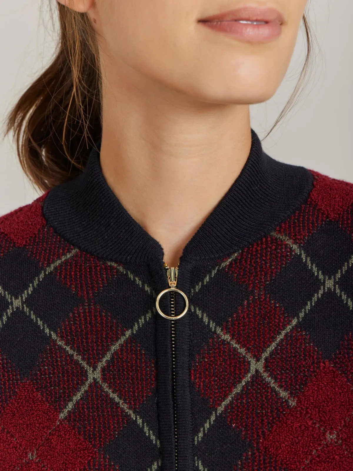 Red Wool Jacquard Class Jacket<agnès b. Discount