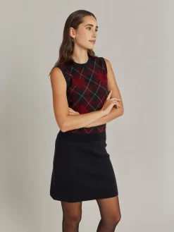 Red Wool Jacquard Dublin Sweater<agnès b. Cheap