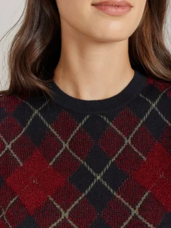 Red Wool Jacquard Dublin Sweater<agnès b. Cheap