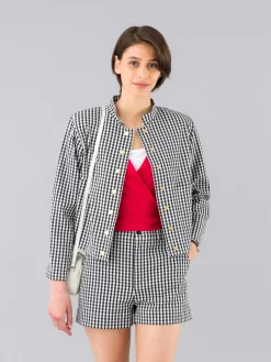 Red Wrap-over Zenith Cotton Top<agnès b. Cheap