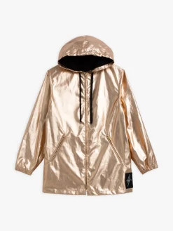 Reversible Parka With One Side In Lamé Bink And The Other In Cotton Black<agnès b. Discount