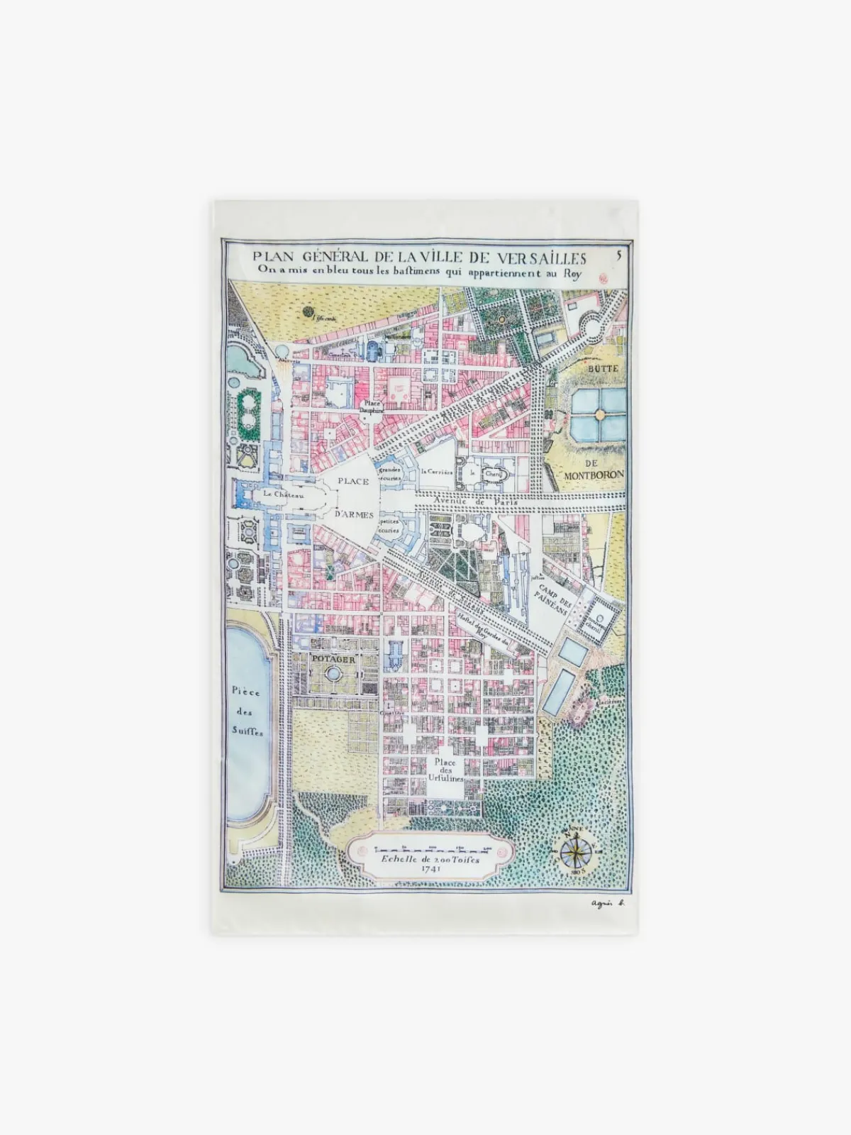 Silk Versailles Scarf<agnès b. Discount