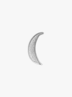 Silver Iron Lune Glitter Lapel Pin<agnès b. New