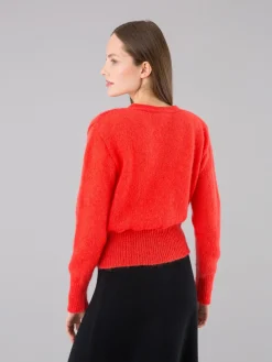 Soft And Lightweight Maelys Red Cardigan<agnès b. Flash Sale