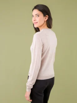 Taupe Kylie Merino Wool Sweater<agnès b. Shop