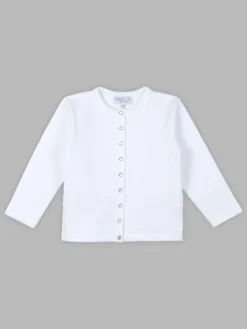 White "12 Ans" Snap Cardigan<agnès b. Discount