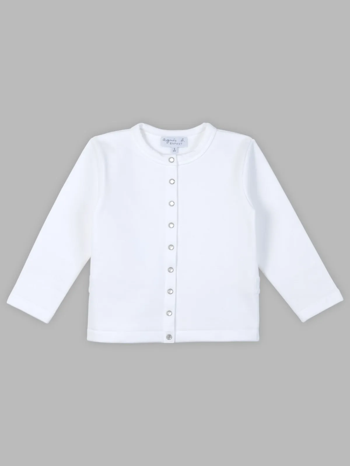 White "12 Ans" Snap Cardigan<agnès b. Discount