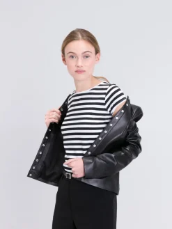White And Black Australie Striped T-shirt<agnès b. New