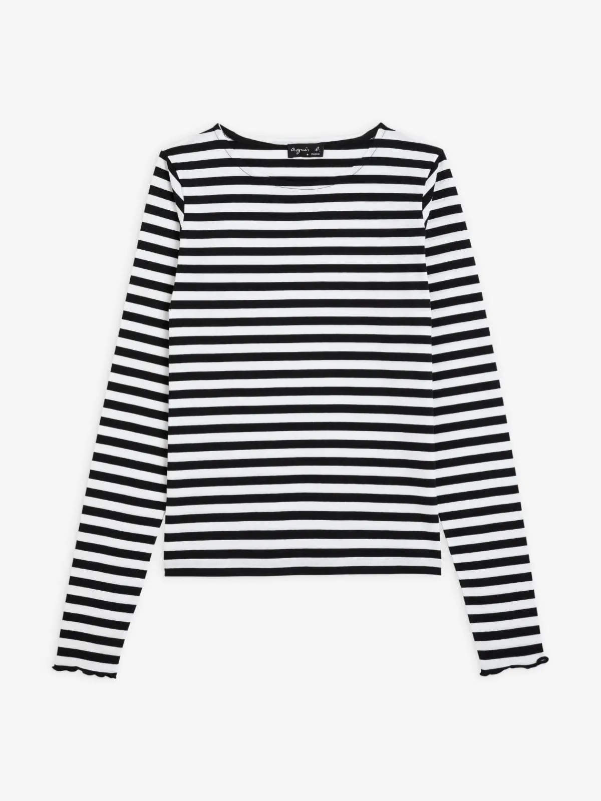 White And Black Striped Knox Ultra T-shirt<agnès b. Online