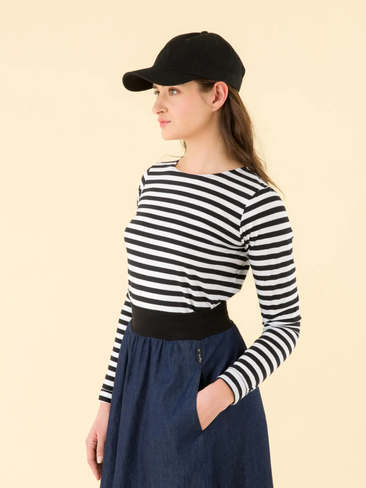 White And Black Striped Knox Ultra T-shirt<agnès b. Online