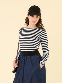 White And Black Striped Knox Ultra T-shirt<agnès b. Online