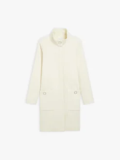 White Boiled Wool Manaus Coat<agnès b. Flash Sale