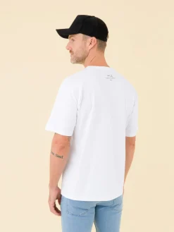 White Chris T-shirt With Artist Faile<agnès b. Flash Sale