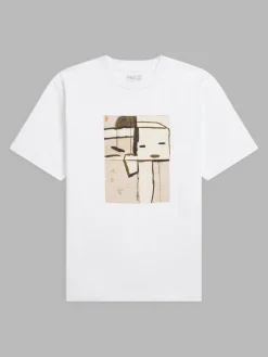 White Christof T-shirt With Artist Simon English<agnès b. Best