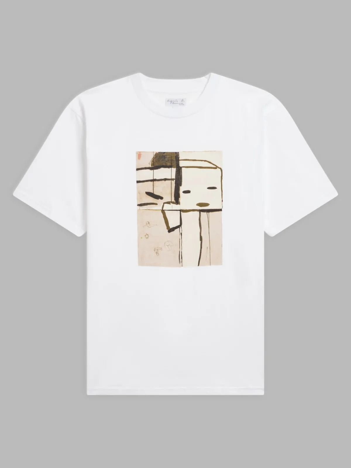 White Christof T-shirt With Artist Simon English<agnès b. Best