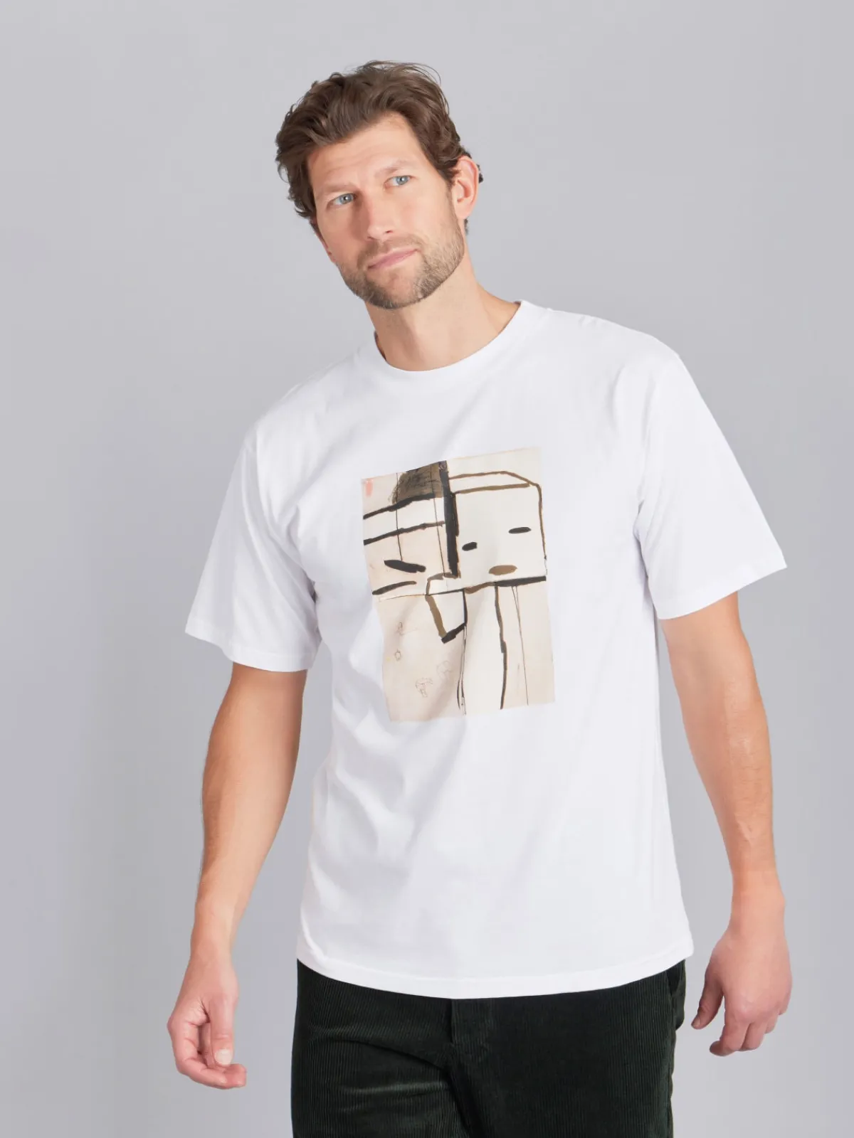 White Christof T-shirt With Artist Simon English<agnès b. Best