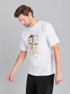 White Christof T-shirt With Artist Simon English<agnès b. Best