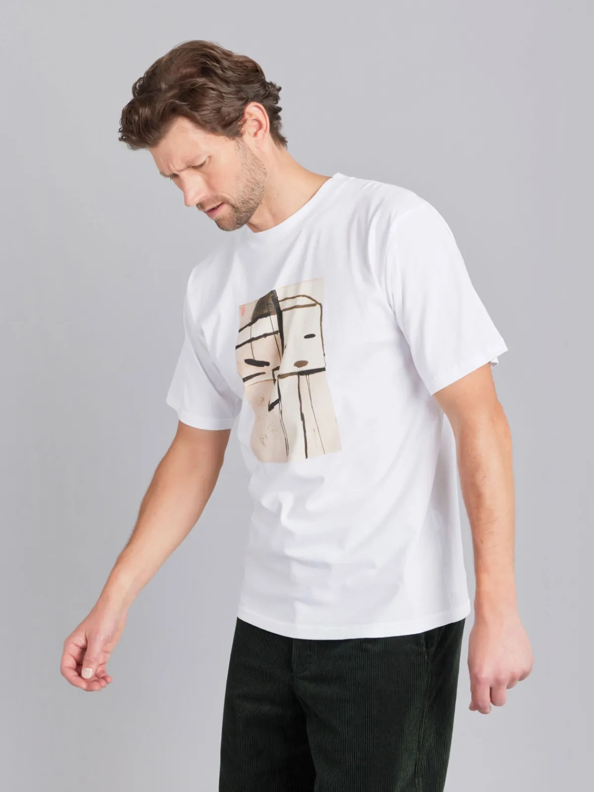 White Christof T-shirt With Artist Simon English<agnès b. Best
