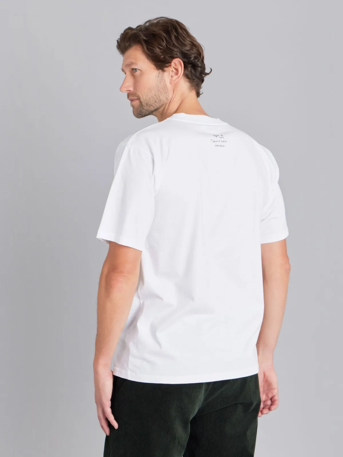 White Christof T-shirt With Artist Simon English<agnès b. Best