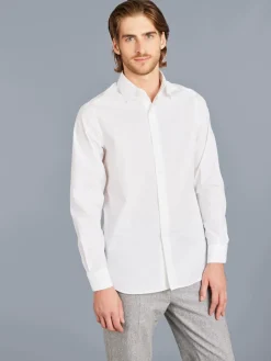 White Cotton Andy Shirt<agnès b. Shop
