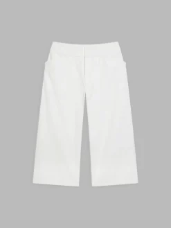 White Cotton Bermuda Shorts<agnès b. New