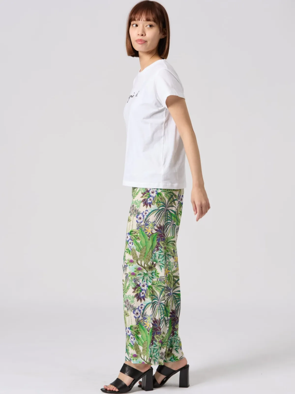 White Cotton Brando "" Logo T-shirt<agnès b. New