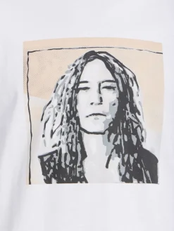 White Cotton Brando T-shirt With Artist Rafael Gray<agnès b. Shop