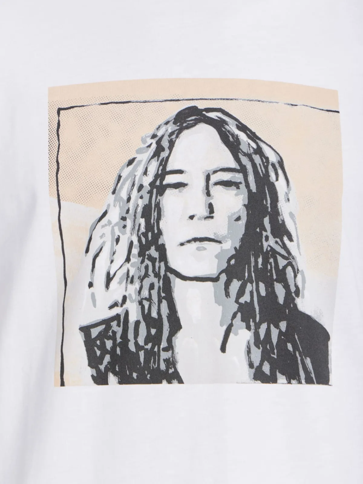White Cotton Brando T-shirt With Artist Rafael Gray<agnès b. Shop
