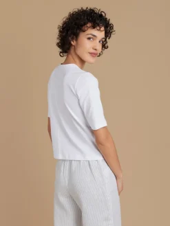 White Cotton Brando T-shirt<agnès b. Cheap