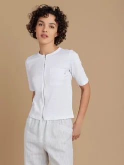 White Cotton Brando T-shirt<agnès b. Cheap