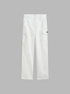 White Cotton Canvas Treillis Pants<agnès b. Cheap