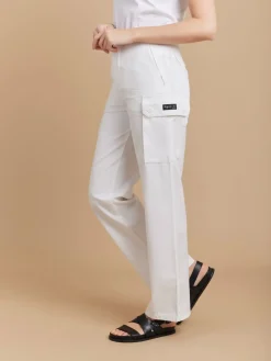 White Cotton Canvas Treillis Pants<agnès b. Cheap