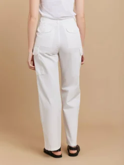 White Cotton Canvas Treillis Pants<agnès b. Cheap