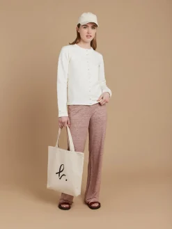 White Cotton Fleece Rosana Snap Cardigan<agnès b. Flash Sale