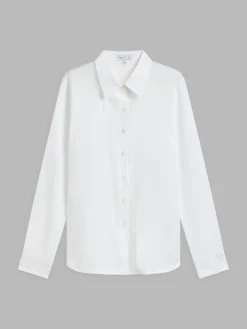White Cotton Gabardine Cowboy Shirt<agnès b. Clearance